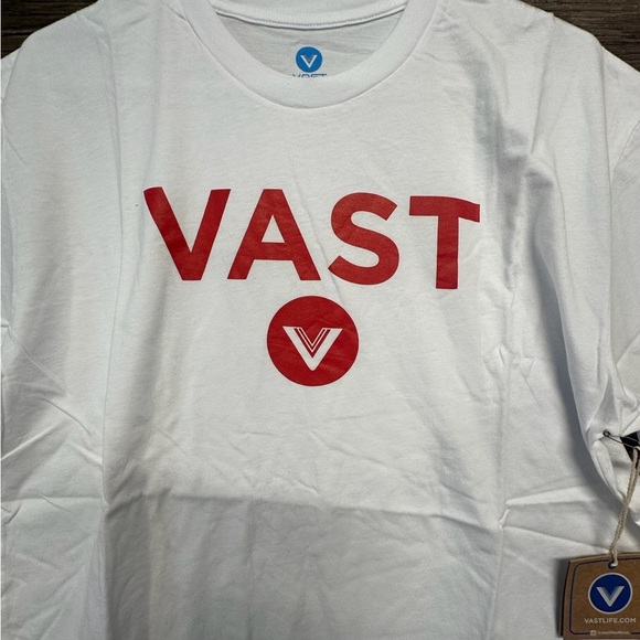 Vast Life White Short Sleeve Tee with Red Logo - Picture 2 of 6